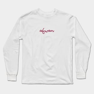 afwan - maroon red Long Sleeve T-Shirt